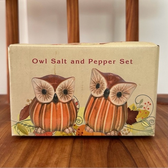 Cracker Barrel Owl Salt and Pepper Set 
Retro New in Box - Picture 4 of 8